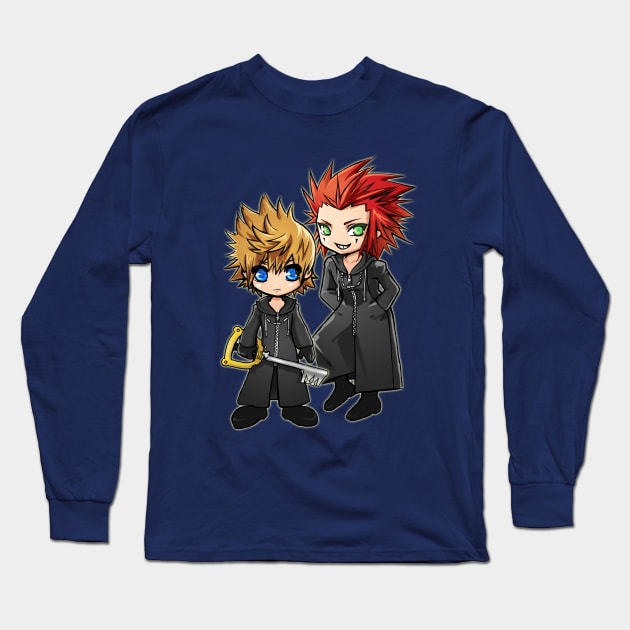 Roxas and Axel - Kingdom Hearts Long Sleeve T-Shirt by Studio Marimo